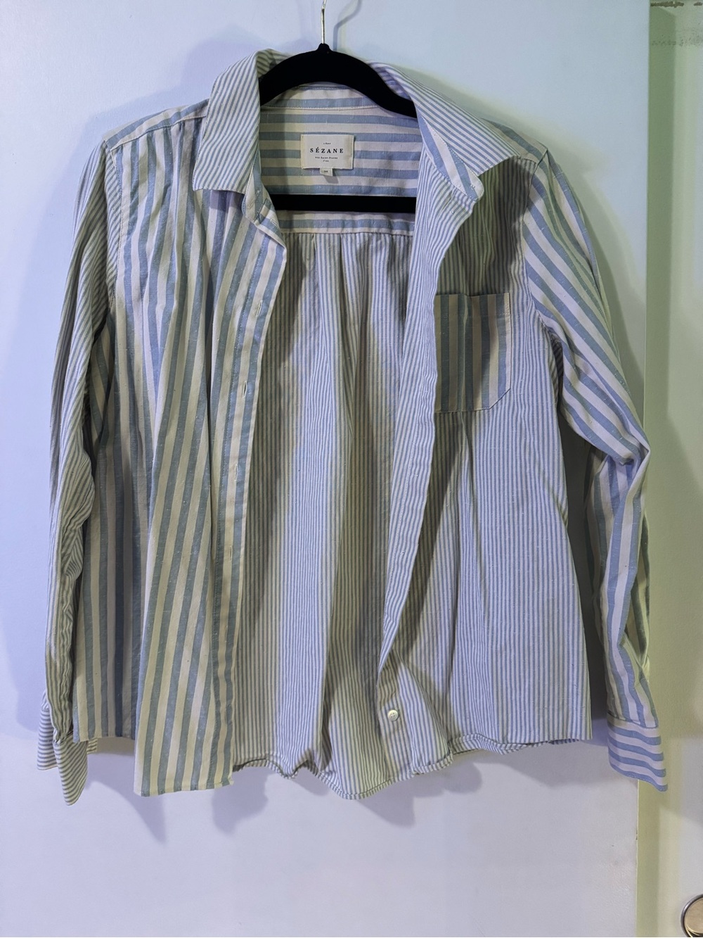 Sèzane Striped Tomboy Women's Classic Button-Up Shirt